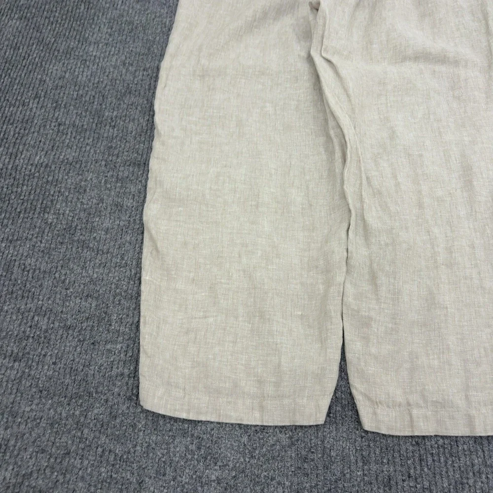 Quince Pants Women XL Tan Linen Relaxed Fit Minimalist Summer Casual